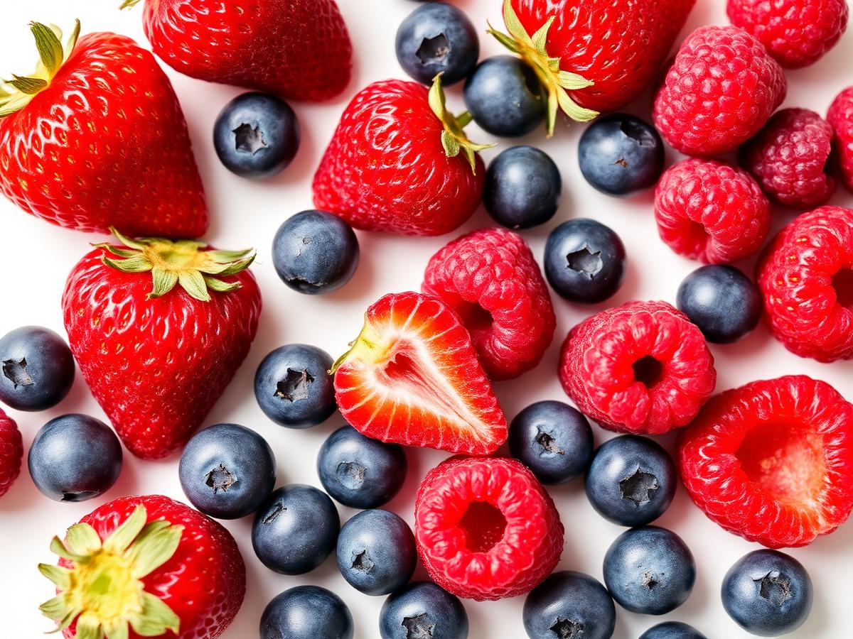 Assortment of freeze-dried fruits